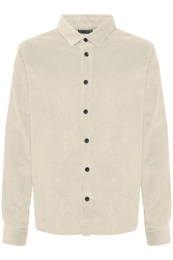 SoliD Dahi Corduroy Overshirt Oatmeal