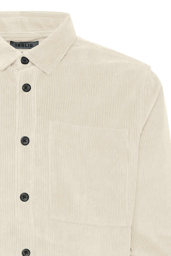 SoliD Dahi Corduroy Overshirt Oatmeal