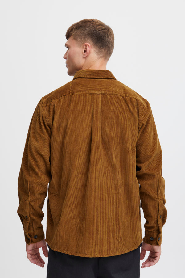 SoliD Dahi Corduroy Overshirt Cinnamon